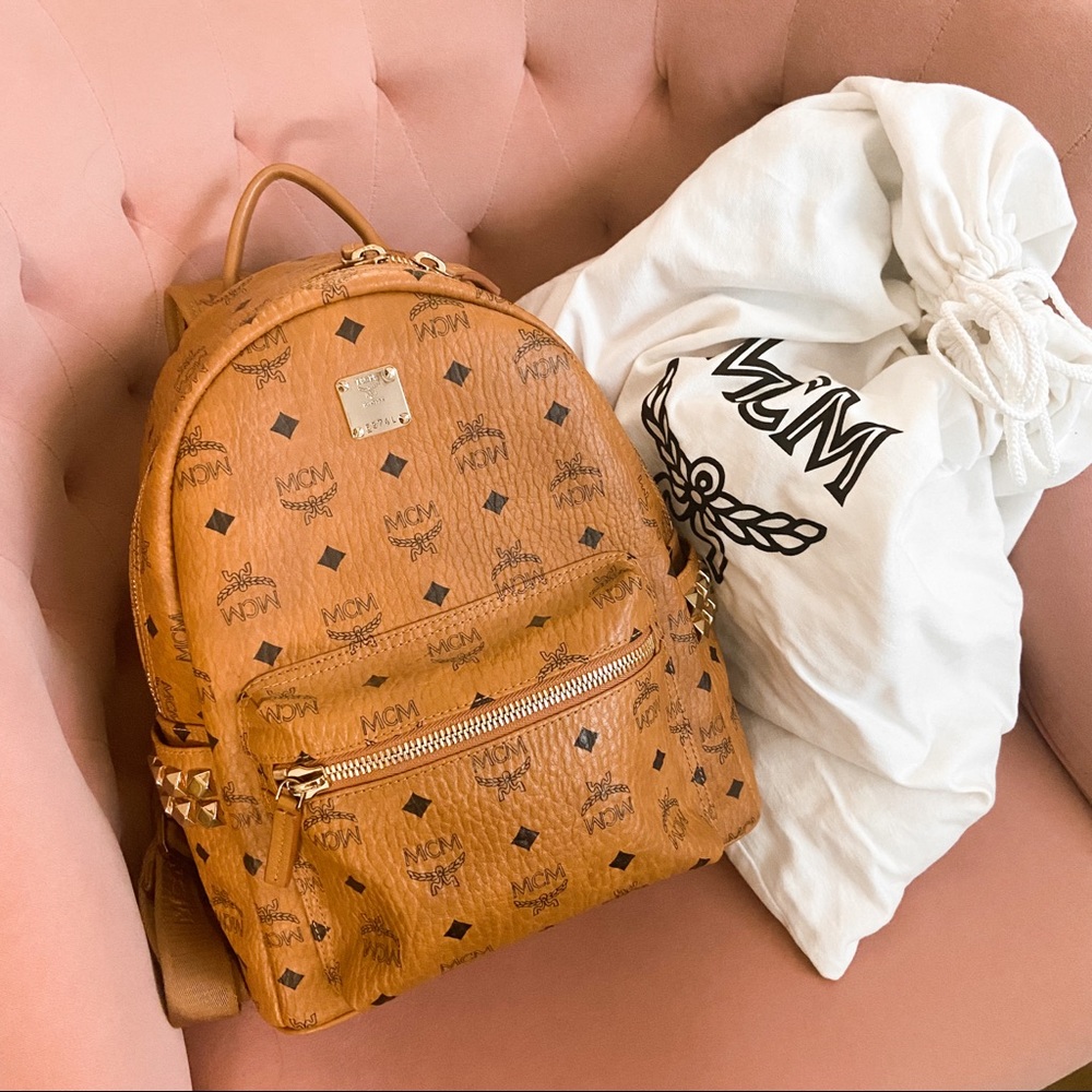 MCM Stark Side Studs Backpack in Visetos - AUTHENTIC